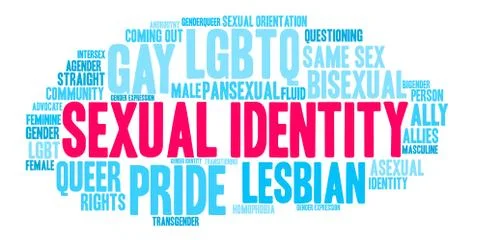 Sexual Identity Word Cloud 스톡 일러스트