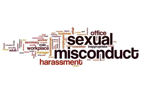 Sexual misconduct word cloud Stock Illustration