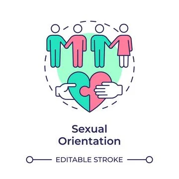 Sexual orientation multi color concept icon Stock Illustration