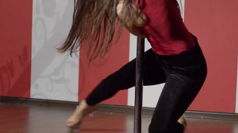 Sexual poledance by beautiful model | Stock Video | Pond5
