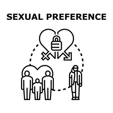 Sexual preference concept showing identity and relationship choice 스톡 일러스트