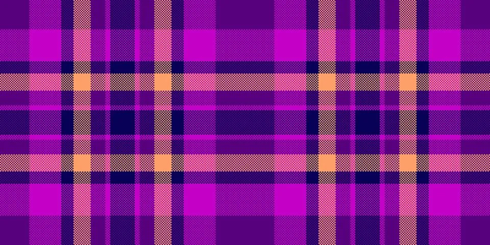 Sexual seamless texture pattern, multicolor plaid textile fabric. Symmetry .. Stock Illustration