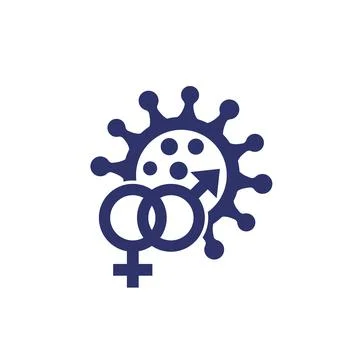 Sexual transmitted disease or STD icon Stock Illustration