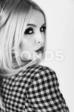 Sexuality and seduction. Female fashion, beauty and advertisement concept Stock Photos
