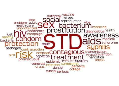 Sexually Transmitted Disease, word cloud concept 스톡 일러스트
