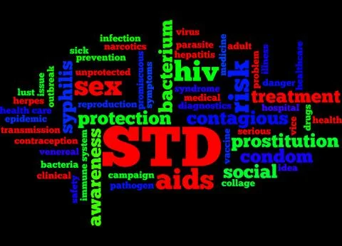 Sexually Transmitted Disease, word cloud concept 스톡 일러스트