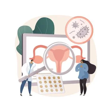 Sexually transmitted diseases abstract concept vector illustration. Illustrazione stock