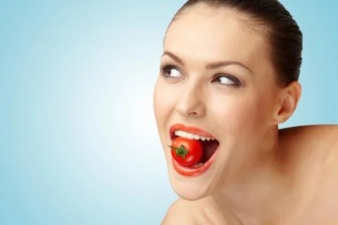 Sexy bite. Stock Photos