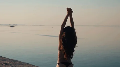 Brunette Bikini Stock Video Footage | Royalty Free Brunette Bikini