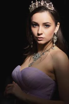 Sexy brunette posing in the studio. Stock Photos