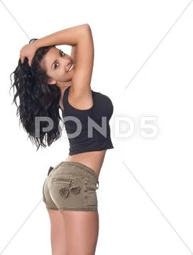 Sexy brunette woman Stock Photos