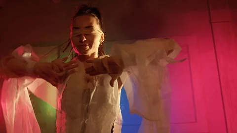 Sexy dancer dancing in studio. Stock Footage 100823994