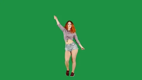 Sexy Dancer on Green Screen Stock Footage 111851908