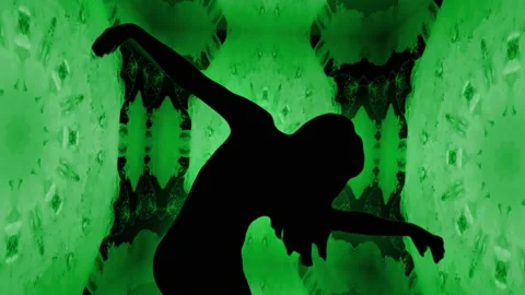 Sexy dancer silhouette with 3d backdrop. Stock Footage 165661675