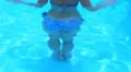 Sexy Girl is Dancing in the Swimming Pool. HD Footage
