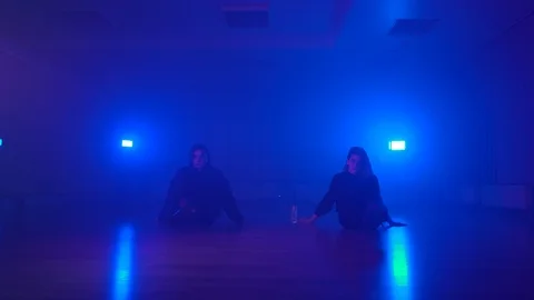 Sexy girls dancing in duo on floor in da... | Stock Video | Pond5
