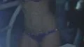 Sexy go-go girl with hot body dancing in nightclub darkness HD Footage