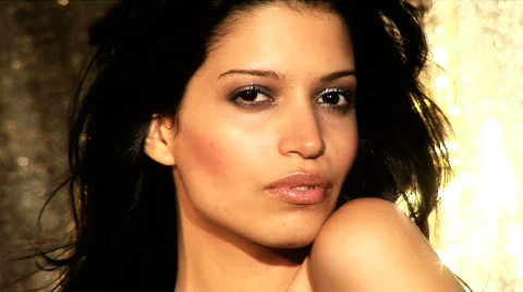 Sexy Latin Fashion Model Stock Footage