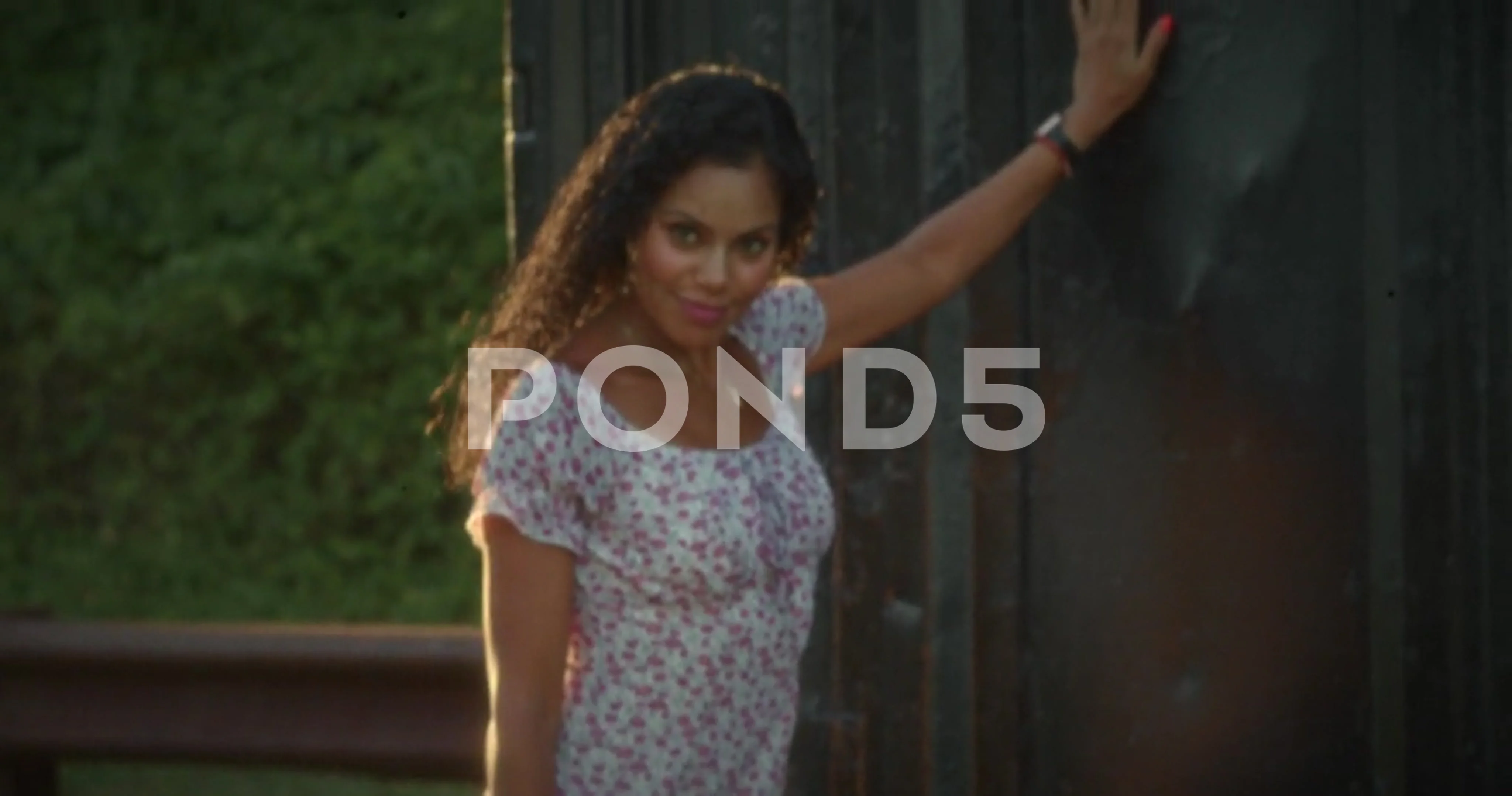 Sexy Latin Woman in Sundress, Old Film Look