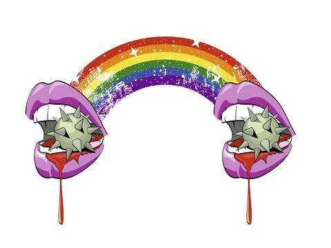 Sexy lips Illustrazione stock