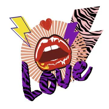 Sexy lips Stock Illustration