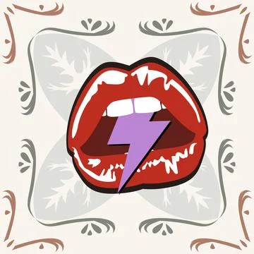 Sexy lips Illustrazione stock