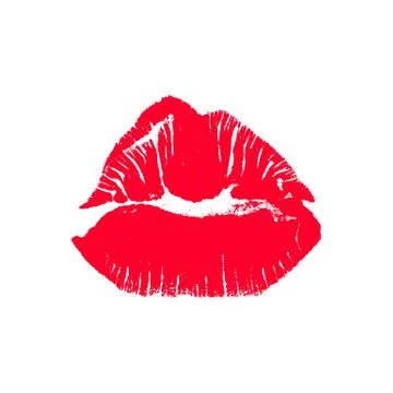 red lips kiss clipart