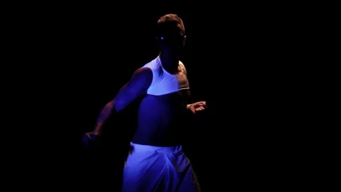 Sexy man is dancing Stock Footage 93554832