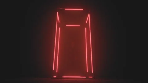 Sexy man dancing in red light Video stock 133204725