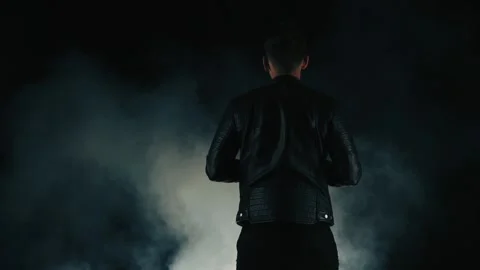 Sexy man dancing in smoke Stock-Footage 92556035