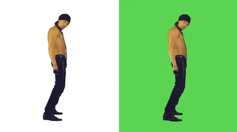 Sexy man rhythmically dancing , side view Video stock 41311228