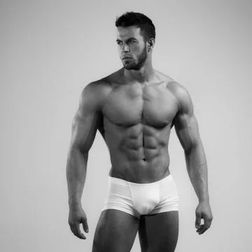 Sexy man in studio Foto stock