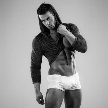 Sexy man in studio Stock Photos