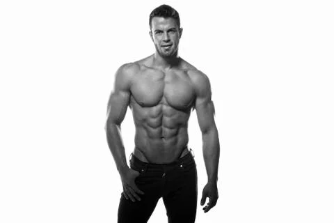Sexy man in studio Stock Photos