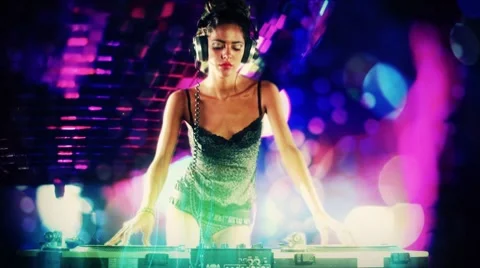 Sexy model dj disco lights Видео 8559080