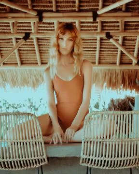 Sexy Model Posing in Bali Style Stock Photos