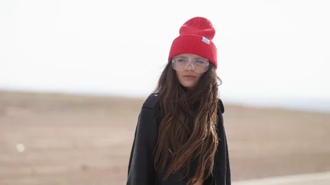 Sexy model on the road Stock-Footage 115897511