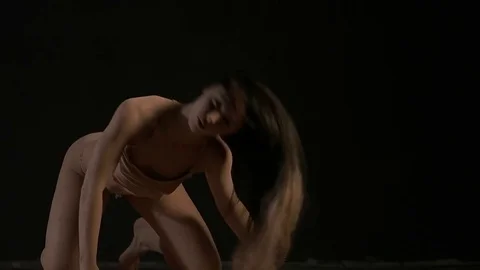 Sexy model in studio posing with paints holi Stock Footage 81925642