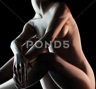 Sexy nude woman Stock Illustration