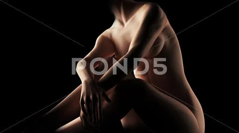 Sexy nude woman Stock Illustration