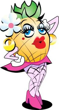 Sexy pineapple Stock Illustration