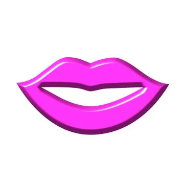 Sexy Pink Lips Stock Illustration