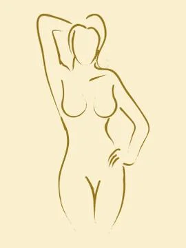 Sexy Pose Stock Illustration