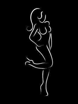 Sexy Pose Stock Illustration