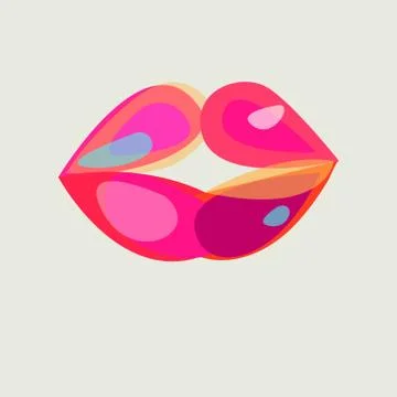Sexy red lips Illustrazione stock