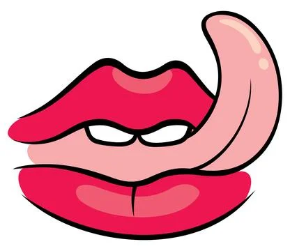 Sexy red lips Stock Illustration