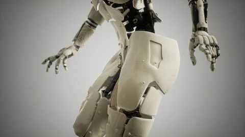Sexy robot android woman cyborg Stock Video Pond5