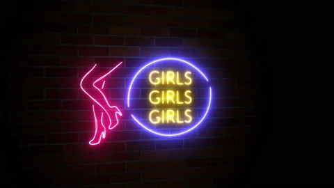 Table Dance hot Girl GoGo    Neon wire Leuchtschild sign Reklame Neonreklame 