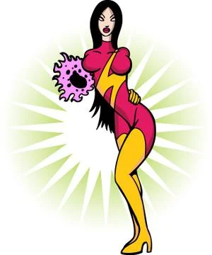 Sexy superhero Stock Illustration