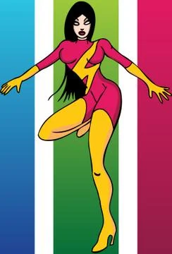 Sexy superhero Stock Illustration